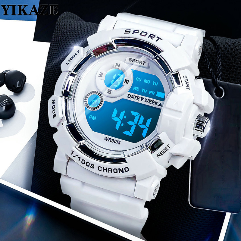 Smartwatch Digital Watches For Kid Boy - YIKAZE jam tangan Alarm anak, jam